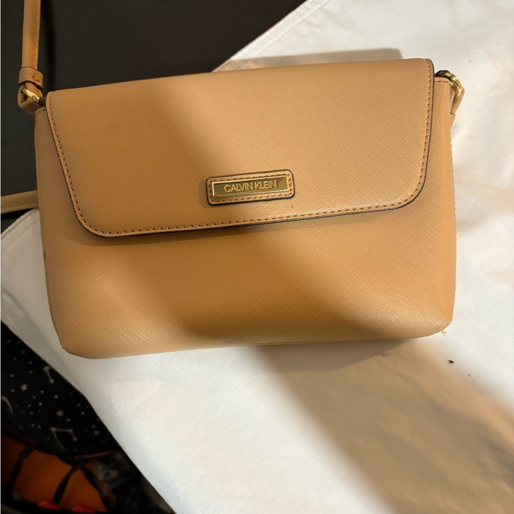 Calvin Klein Camel Crossbody Bag